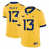 West Virginia Mountaineers 13 David Sills V Yellow College Football Jersey Dzhi,baseball caps,new era cap wholesale,wholesale hats